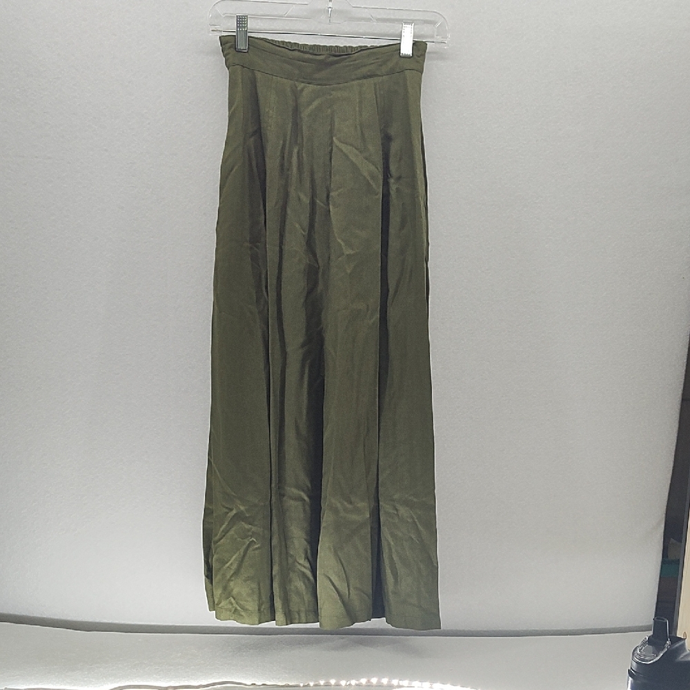 Hunter Green Maxi A-Line Resort Skirt E